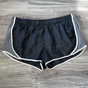 Women’s xl activewear shorts. Black gray and white